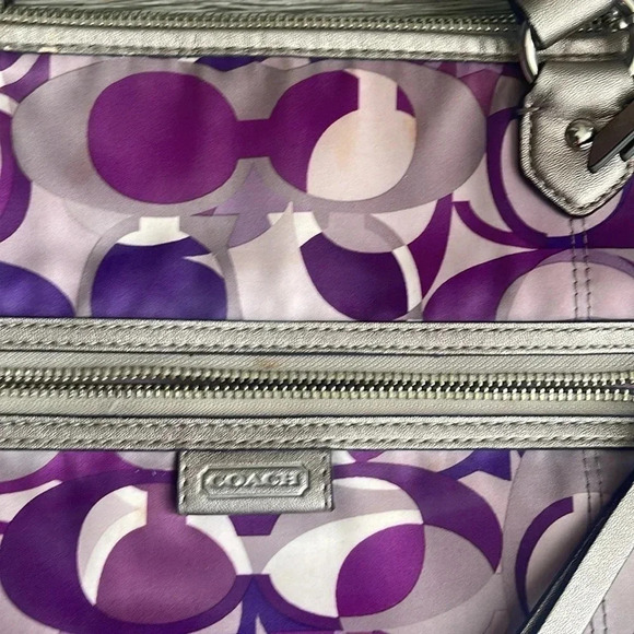 Coach F23939 Daisy Kaleidoscope Print Emma Tote Violet/Purple Multi Y2K - Picture 2 of 9